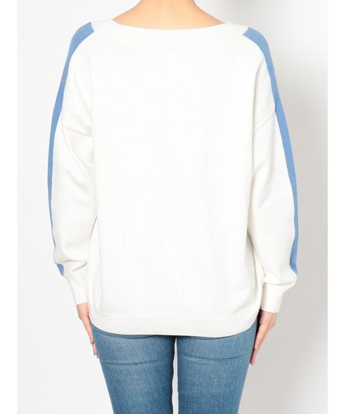 GYDA（ジェイダ）の「VネックラインニットTOPS（ニット/セーター・レディース・ブラック/ベージュ/オフホワイト・FREE）」の8枚目の写真