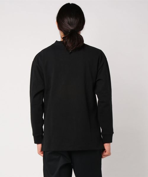 rehacer（レアセル）の「rehacer : Heavy Weight Mock Neck L/S CS（Tシャツ/カットソー・メンズ・ホワイト/ブラック・SMALL）」の4枚目の写真