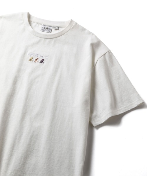 Gramicci（グラミチ）の「【GRAMICCI】別注3ランニングマン刺繍S/S TEE（Tシャツ/カットソー・メンズ・ホワイト/パープル/ピンク系その他・M/L）」の2枚目の写真