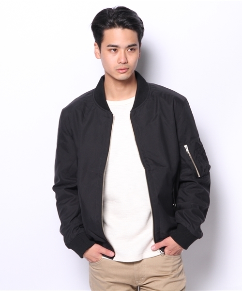 WEGO（ウィゴー）の「WEGO/MA-1ジャケット（ミリタリージャケット・メンズ・ブラック/カーキ・MEDIUM/LARGE）」の9枚目の写真