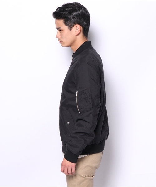 WEGO（ウィゴー）の「WEGO/MA-1ジャケット（ミリタリージャケット・メンズ・ブラック/カーキ・MEDIUM/LARGE）」の7枚目の写真