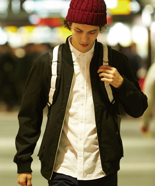 WEGO（ウィゴー）の「WEGO/MA-1ジャケット（ミリタリージャケット・メンズ・ブラック/カーキ・MEDIUM/LARGE）」の22枚目の写真