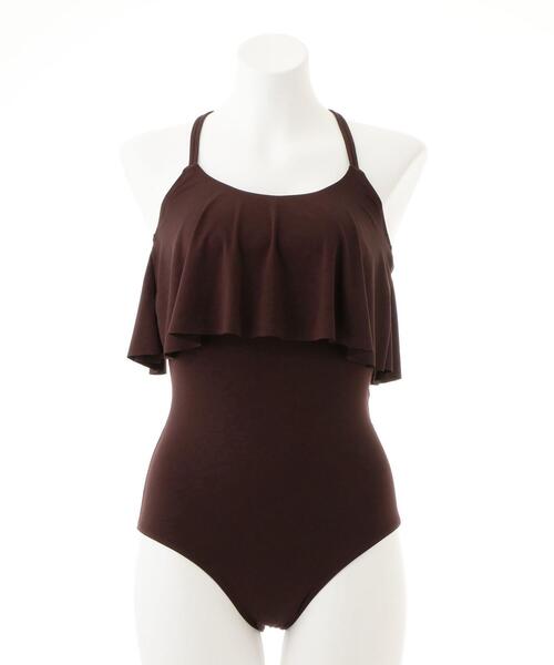 Cfc フレア ワンピース バッククロス スイムウエア 水着 水着 Green Relaxing グリーンレーベルリラクシング のファッション ワンピース Label バッククロス スイムウエア