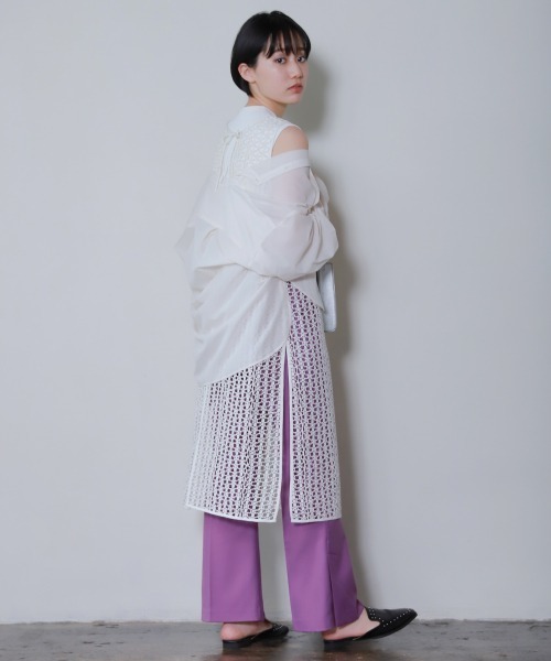 PAGEBOY（ページボーイ）の「コードレースバックリボンワンピース（ワンピース・レディース・ブラック/オフホワイト・FREE）」の13枚目の写真