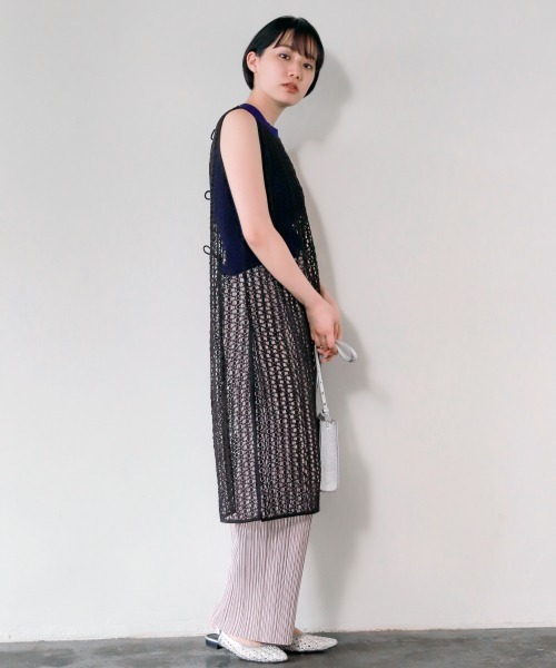 PAGEBOY（ページボーイ）の「コードレースバックリボンワンピース（ワンピース・レディース・ブラック/オフホワイト・FREE）」の18枚目の写真