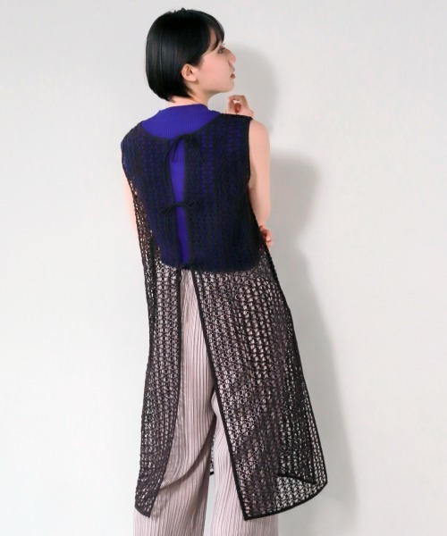 PAGEBOY（ページボーイ）の「コードレースバックリボンワンピース（ワンピース・レディース・ブラック/オフホワイト・FREE）」の16枚目の写真