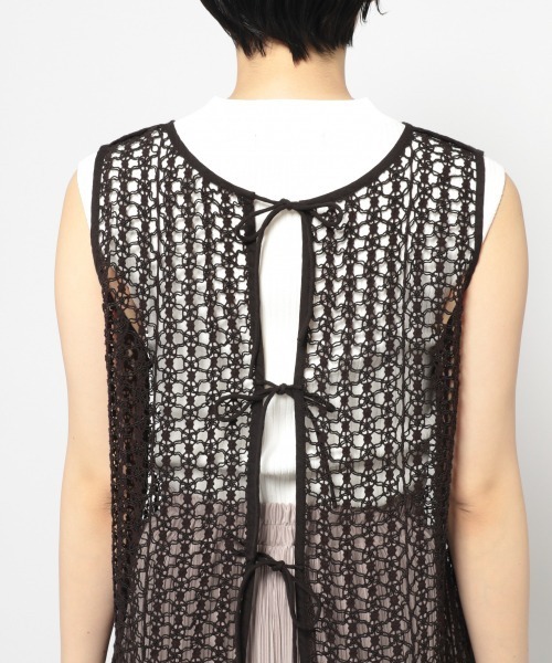 PAGEBOY（ページボーイ）の「コードレースバックリボンワンピース（ワンピース・レディース・ブラック/オフホワイト・FREE）」の14枚目の写真