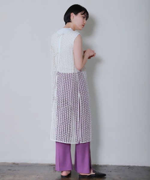 PAGEBOY（ページボーイ）の「コードレースバックリボンワンピース（ワンピース・レディース・ブラック/オフホワイト・FREE）」の20枚目の写真