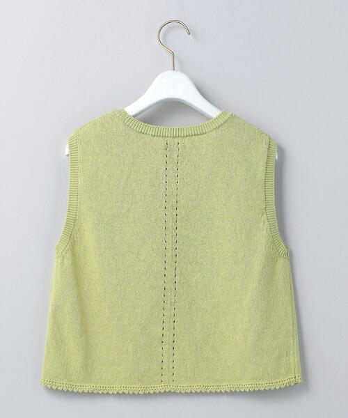 6(ROKU)＞COTTON TAPE NO SLEEVE TOP/ニット 6（ロク）の「＜6(ROKU)＞COTTON TAPE NO SLEEVE TOP/ニット