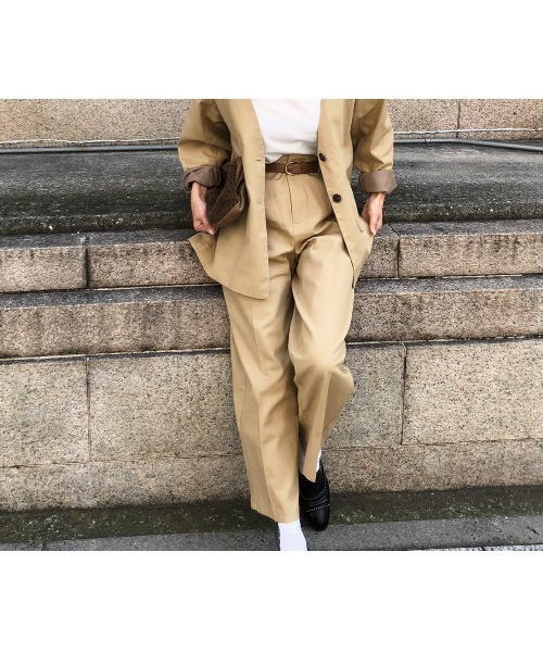 ulu（ウル）の「Linenstyle twill pegtop pants（その他パンツ・レディース・ベージュ/カーキ・FREE）」の17枚目の写真