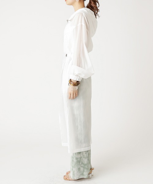 mystic（ミスティック）の「シアーロングブルゾン（ブルゾン・レディース・オフホワイト/ピンク/グレー・FREE）」の4枚目の写真