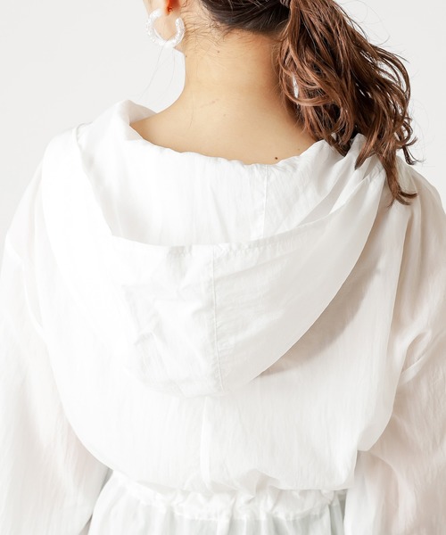 mystic（ミスティック）の「シアーロングブルゾン（ブルゾン・レディース・オフホワイト/ピンク/グレー・FREE）」の7枚目の写真