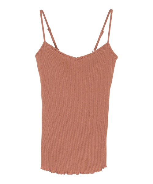 titivate(ティティベイト)の「ブラカップ付きリブキャミソール(キャミソール・レディース・ライトベージュ/ブラウン系その他/ブラウン/チャコール/ブラック/ライトグリーン・S/M)」の4枚目の写真