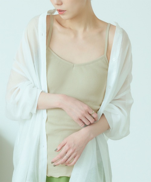 titivate(ティティベイト)の「ブラカップ付きリブキャミソール(キャミソール・レディース・ライトベージュ/ブラウン系その他/ブラウン/チャコール/ブラック/ライトグリーン・S/M)」の14枚目の写真