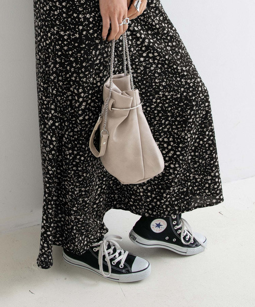 Newlyme（ニューリーミー）の「花柄ナローマキシスカート【R】（スカート・レディース・ブラック/ピンク・MEDIUM/LARGE）」の10枚目の写真