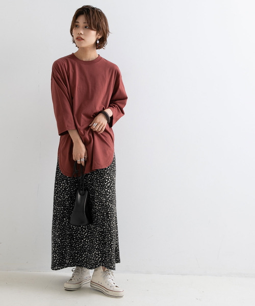 Newlyme（ニューリーミー）の「花柄ナローマキシスカート【R】（スカート・レディース・ブラック/ピンク・MEDIUM/LARGE）」の11枚目の写真