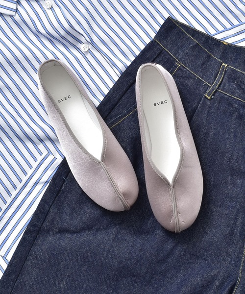 SVEC(シュベック)の「プレーン チャイナシューズ(バレエシューズ・レディース・ブラック系その他/ブラック系その他2/ベージュ系その他/グリーン系その他/パープル系その他/ブルー系その他/グレー系その他/ブラック・35/36/37/38/39/40)」の4枚目の写真