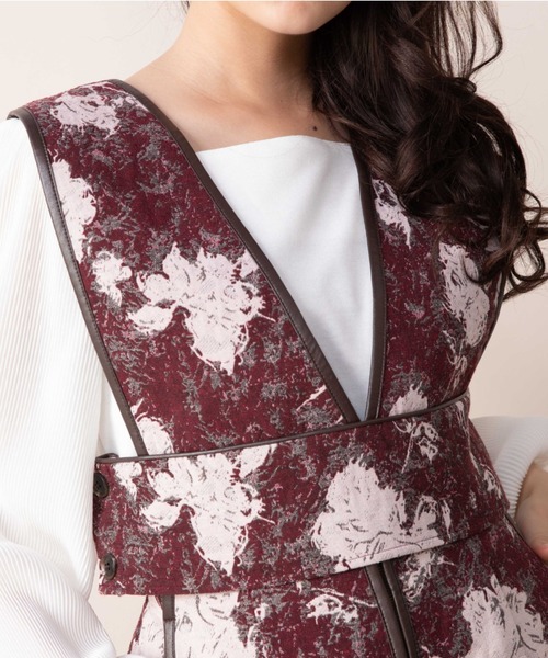 Mysa&Liina（ミーサリーナ）の「パイピングジャガードビスチェ（その他トップス・レディース・ブラック/レッド・M）」の21枚目の写真