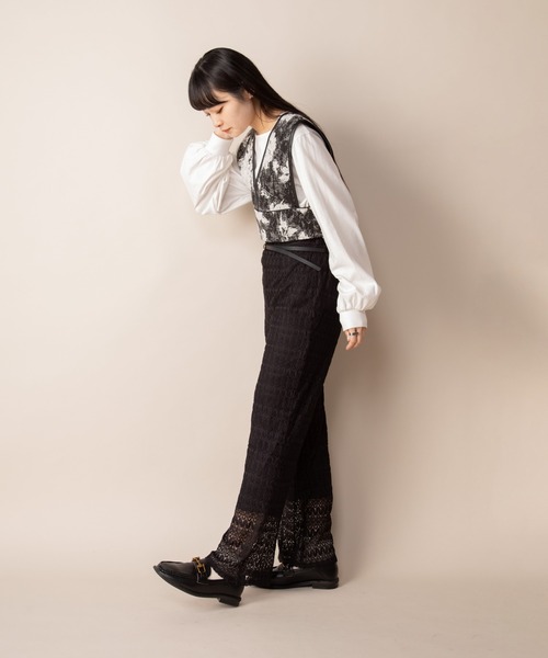 Mysa&Liina（ミーサリーナ）の「パイピングジャガードビスチェ（その他トップス・レディース・ブラック/レッド・M）」の8枚目の写真