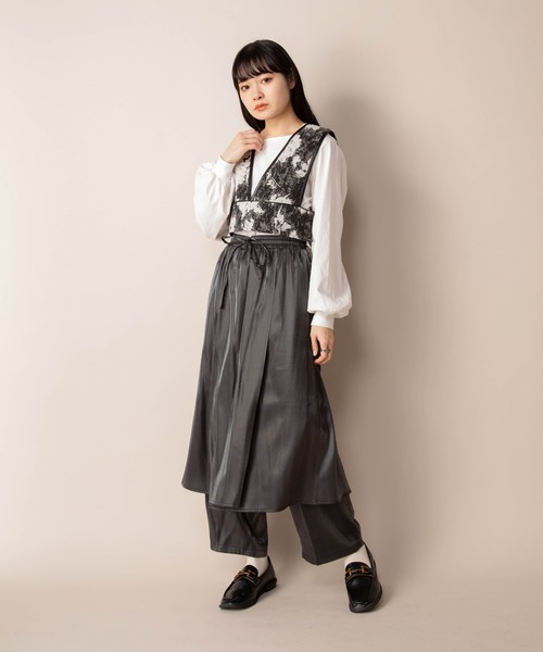 Mysa&Liina（ミーサリーナ）の「パイピングジャガードビスチェ（その他トップス・レディース・ブラック/レッド・M）」の13枚目の写真