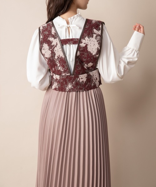 Mysa&Liina（ミーサリーナ）の「パイピングジャガードビスチェ（その他トップス・レディース・ブラック/レッド・M）」の18枚目の写真