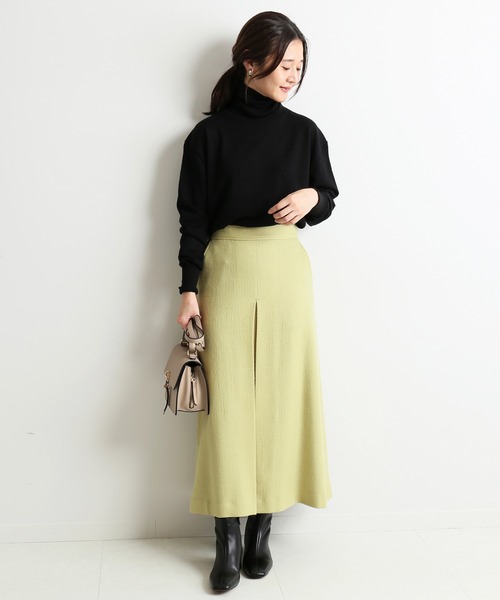 SLOBE IENA(スローブイエナ)の「ウールジョーゼットタックAラインスカート◆(スカート・レディース・イエロー/ブラック/ナチュラル・40/38/36)」の16枚目の写真