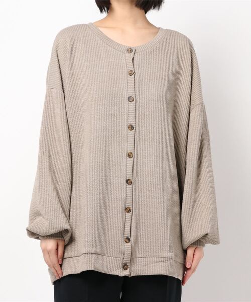 reca（レカ）の「3WAYリブルーズカーディガン（カーディガン/ボレロ・レディース・ブラック/ベージュ/クリーム・FREE）」の4枚目の写真