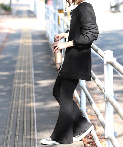 reca（レカ）の「3WAYリブルーズカーディガン（カーディガン/ボレロ・レディース・ブラック/ベージュ/クリーム・FREE）」の10枚目の写真