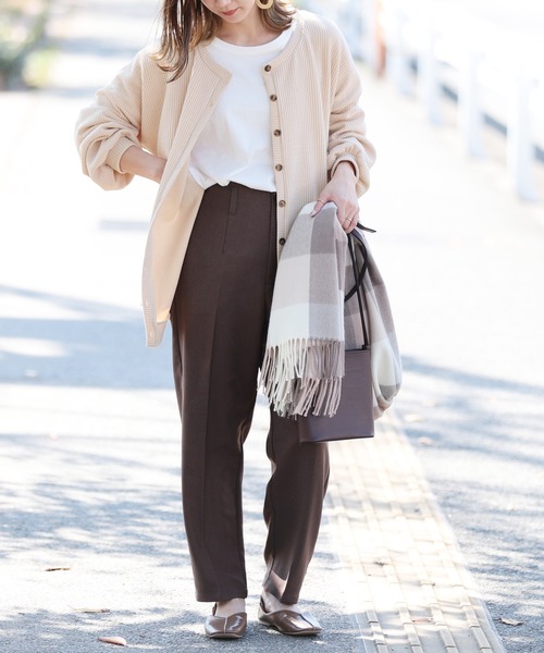 reca（レカ）の「3WAYリブルーズカーディガン（カーディガン/ボレロ・レディース・ブラック/ベージュ/クリーム・FREE）」の16枚目の写真