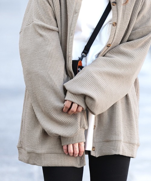 reca（レカ）の「3WAYリブルーズカーディガン（カーディガン/ボレロ・レディース・ブラック/ベージュ/クリーム・FREE）」の20枚目の写真