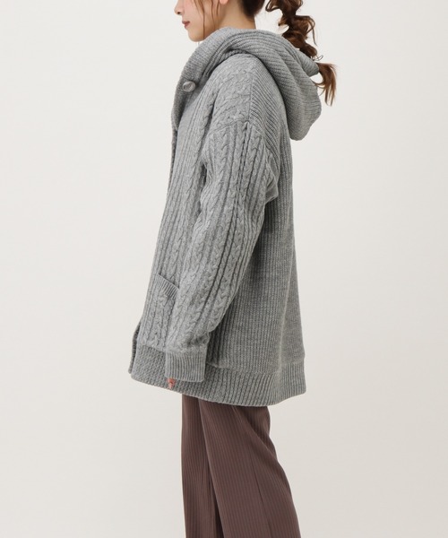 NAVY(ネイビー)の「裏ボアニットパーカー(パーカー・レディース・ネイビー/ブラウン/グレー・フリー)」の7枚目の写真