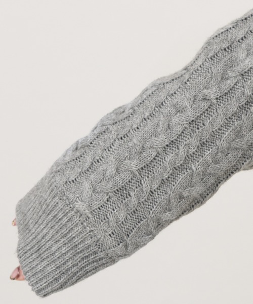 NAVY(ネイビー)の「裏ボアニットパーカー(パーカー・レディース・ネイビー/ブラウン/グレー・フリー)」の12枚目の写真