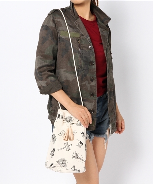 UNITED ARROWS(ユナイテッドアローズ)の「<TEMBEA(テンベア)>巾着ポーチ【パリ柄】(ポーチ・レディース・その他1・フリー)」の2枚目の写真