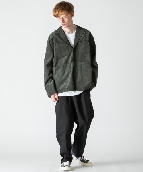 rehacer（レアセル）の「rehacer : Loose Corduroy Tailored Jacket / ルーズコーデュロイ テイラード ジャケット（テーラードジャケット・メンズ・ネイビー/グリーン・MEDIUM/LARGE/X-LARGE）」の14枚目の写真