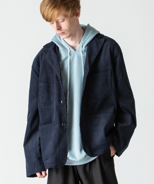 rehacer（レアセル）の「rehacer : Loose Corduroy Tailored Jacket / ルーズコーデュロイ テイラード ジャケット（テーラードジャケット・メンズ・ネイビー/グリーン・MEDIUM/LARGE/X-LARGE）」の8枚目の写真