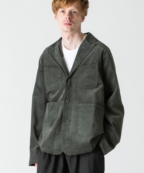 rehacer（レアセル）の「rehacer : Loose Corduroy Tailored Jacket / ルーズコーデュロイ テイラード ジャケット（テーラードジャケット・メンズ・ネイビー/グリーン・MEDIUM/LARGE/X-LARGE）」の13枚目の写真