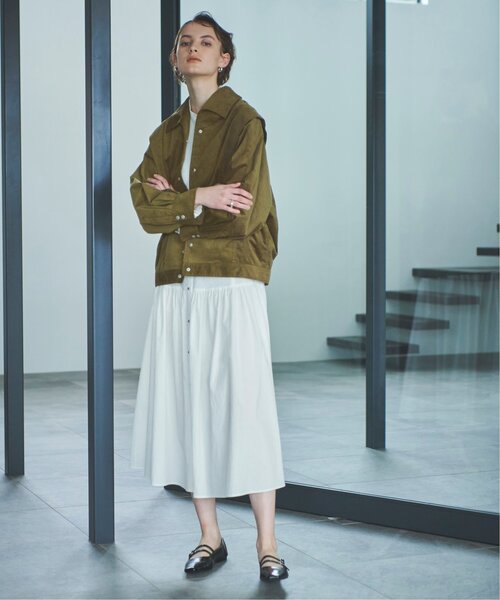 EMMA LIMBER（エマリンバー）の「Corduroy Military Jacket（ミリタリージャケット・レディース・カーキ/キナリ・FREE）」の5枚目の写真