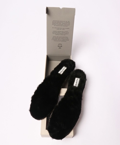 HUNTER（ハンター）の「HUNTER LUXURY SHEARLING INS ラグジュアリーシアリングインソール エコファー（インソール/シューズクッション・メンズ・ブラック/ナチュラル・22cm/23cm/24cm/26cm/27cm/28cm/25cm）」の5枚目の写真