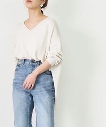Riberry | Vネックニットプルオーバー(ニット/セーター)