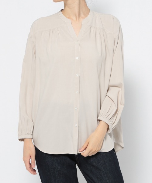 セール】さらさらリラックスブラウス長袖/924439（シャツ/ブラウス
