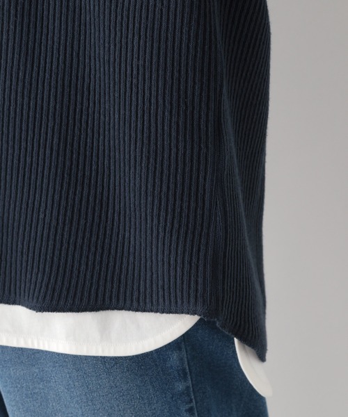 LEPSIM(レプシィム)の「フカスリットリブプルオーバー 932991(Tシャツ/カットソー・レディース・オレンジ/ネイビー/アイボリー・FREE)」の12枚目の写真