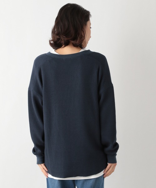 LEPSIM(レプシィム)の「フカスリットリブプルオーバー 932991(Tシャツ/カットソー・レディース・オレンジ/ネイビー/アイボリー・FREE)」の9枚目の写真