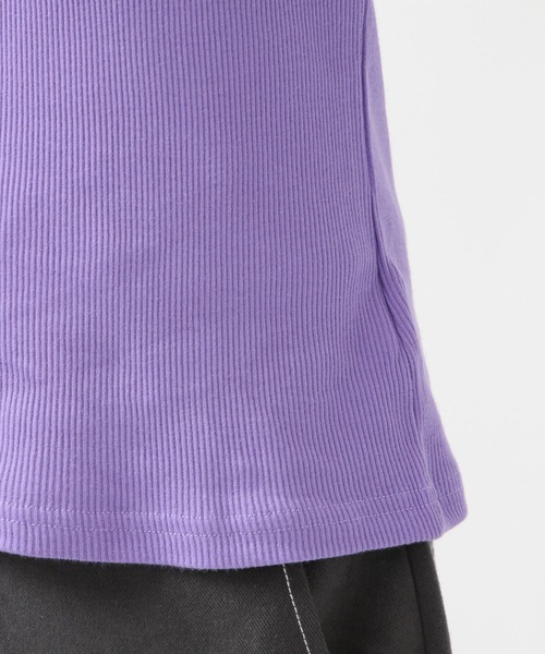 ROCKET x LUNCH（ロケットアンドランチ）の「ROCKET×LUNCH／シアー切り替えタートルネックＴ　2928998（Tシャツ/カットソー・レディース・ブラック/パープル・SMALL）」の12枚目の写真