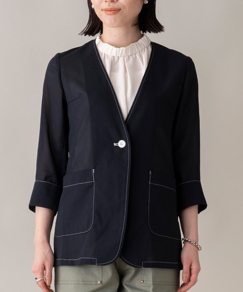 EUCLAID（エウクレイド）の「シアーノーカラージャケット（テーラード