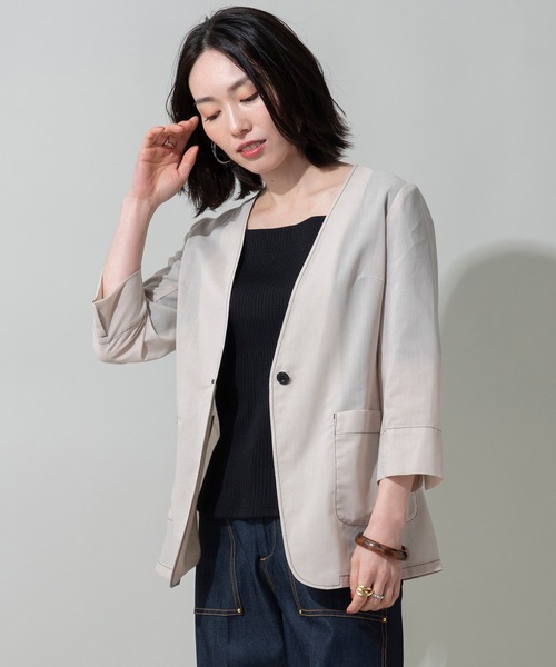 EUCLAID（エウクレイド）の「シアーノーカラージャケット（テーラード