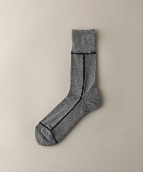 CHICSTOCKS（シックストックス）の「【CHICSTOCKS / シックストックス】LINE SOCKS（ソックス/靴下・メンズ・チャコールグレー/ライトグレー/ナチュラル/オレンジ/ダークブルー/ブラック・FREE）」の3枚目の写真