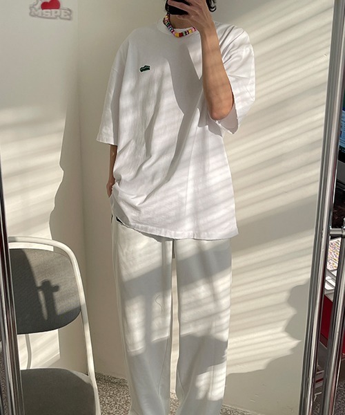 MASONPRINCE（メイソンプリンス）の「【MASONPRINCE】MSPE green sticker frayed edge T-shirt DT2173（Tシャツ/カットソー・メンズ・ホワイト/グレー/ブルー/ブラック/レッド/グリーン・L/M/S/XL）」の10枚目の写真