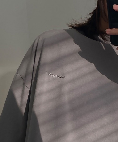 MASONPRINCE（メイソンプリンス）の「【MASONPRINCE】MSPE green sticker frayed edge T-shirt DT2173（Tシャツ/カットソー・メンズ・ホワイト/グレー/ブルー/ブラック/レッド/グリーン・L/M/S/XL）」の15枚目の写真