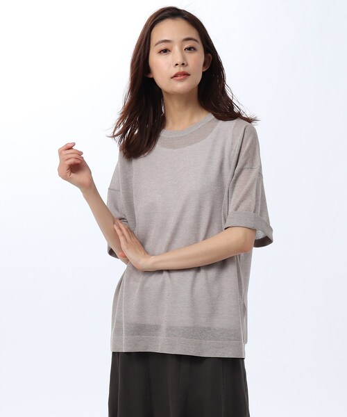 洗える シアーニット タンクトップ セット