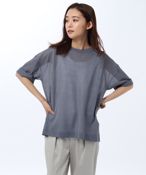 洗える シアーニット タンクトップ セット